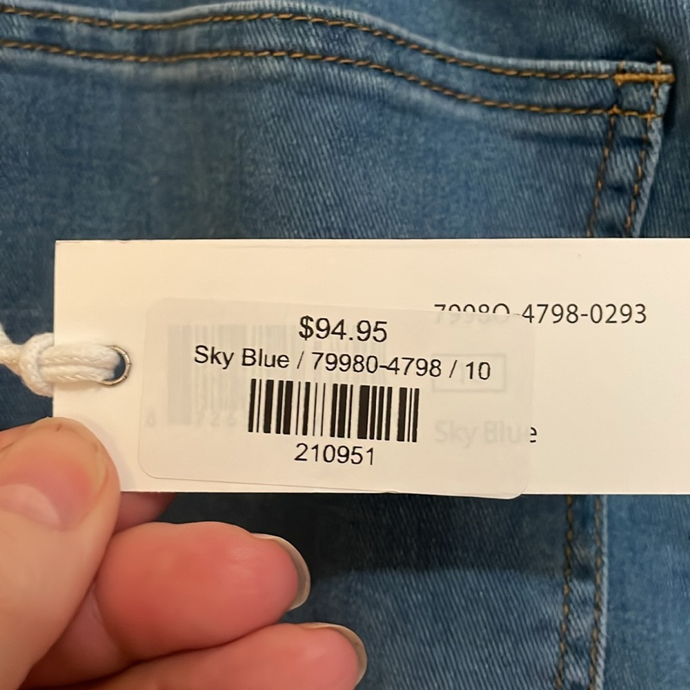Tribal Jeans size 10 BROOKE high rise hugging wide full length 31” NWT - Picture 7 of 10